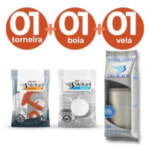 Kit reposição: 1 torneira + 1 vela esterilizante + 1 boia