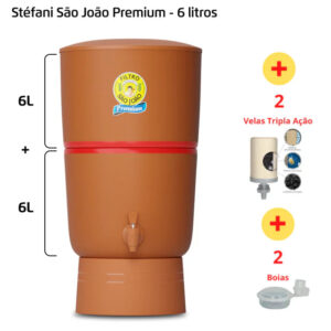 Filtro Premium - 6 litros - 2 velas + 2 velas Tripla Ação
